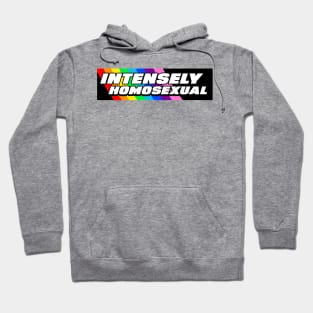 'INTENSELY HOMOSEXUAL' Gay Pride LGBT funny 'bumper sticker style' Tee Hoodie